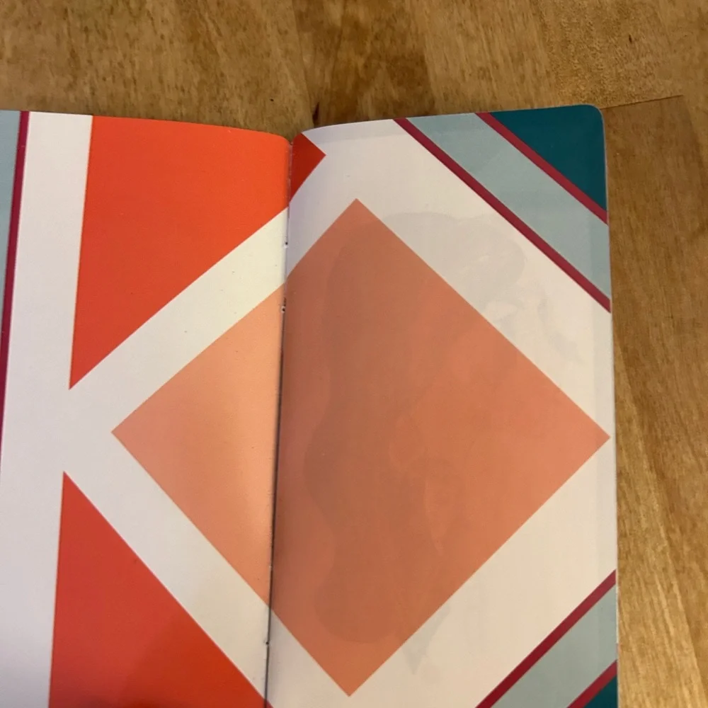 Kérastase Paris Silk Scarf Square Geometric Coral Teal + Box & Styling Booklet